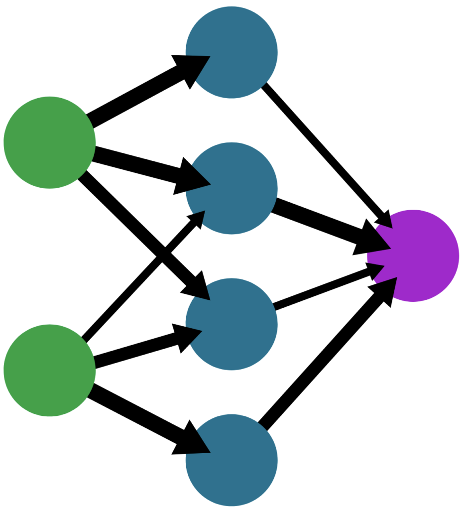 Simple neural network diagram illustration.