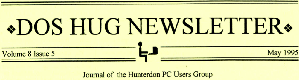 Hunterdon Computer Club May 1995 Newsletter Banner