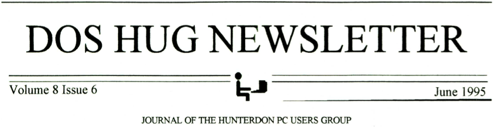 Hunterdon Computer Club June 1995 Newsletter Banner