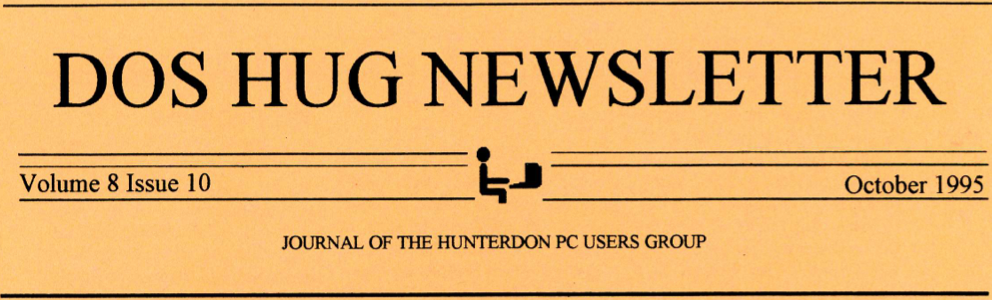 Hunterdon Computer Club October 1995 Newsletter Banner